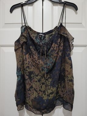 Express Multicolored Floral Spaghetti Strap Top